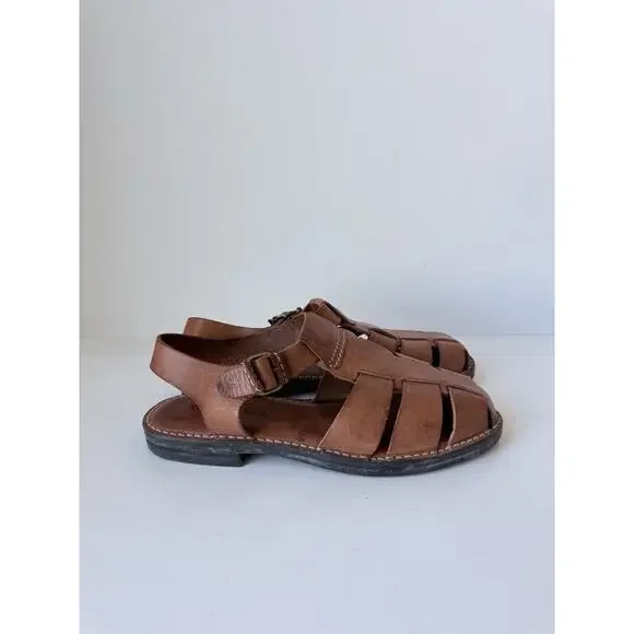COLE HAAN FISHERMAN Sandals Women's Size 11 AA Brown Shoes 100% Leather Brazil - Picture 6 of 10